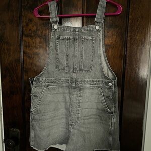 Madewell Charcoal Denim Overalls